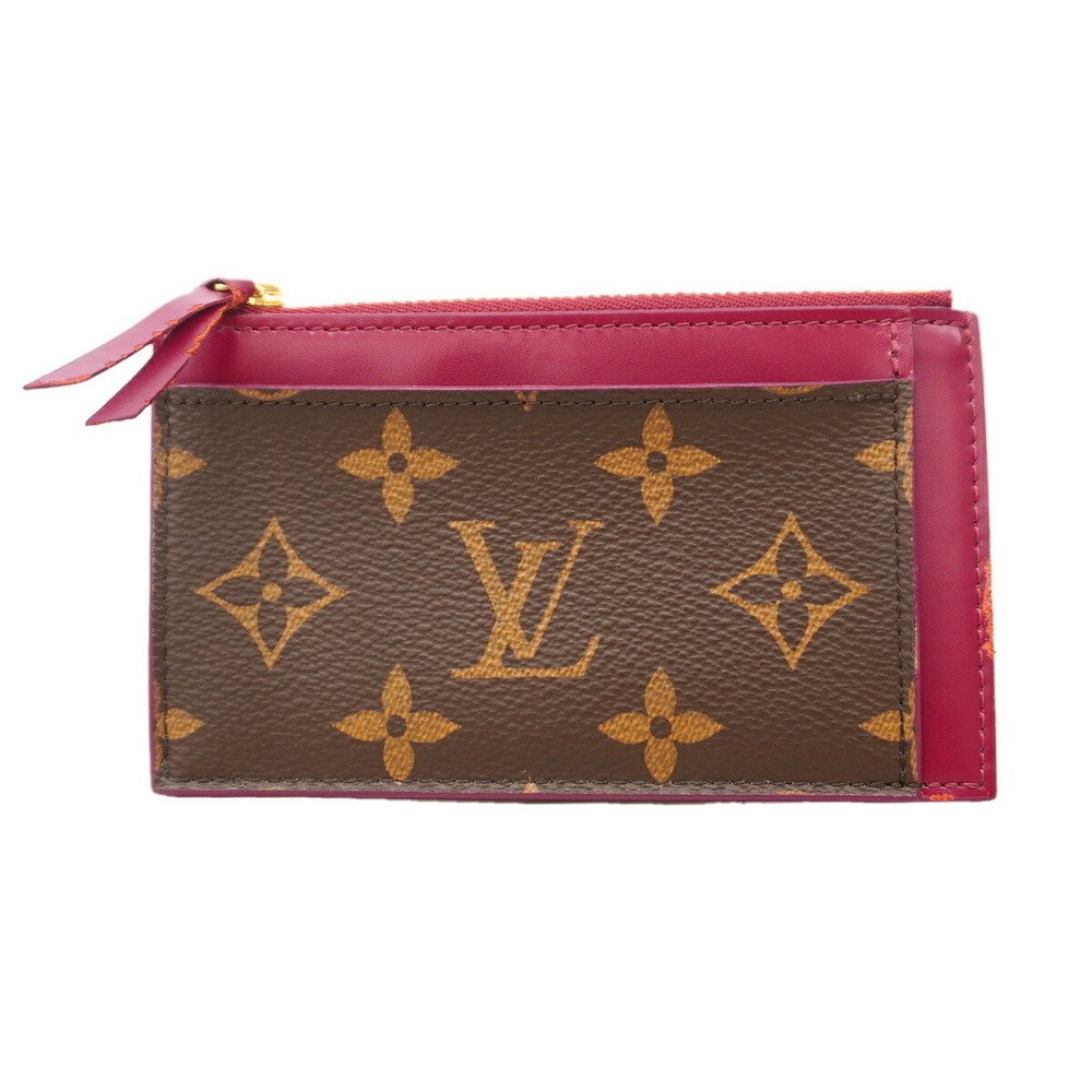 Louis Vuitton Monogram Portecarte Zip Wallet/Coin Case M67889 Fuchsia (Women's)